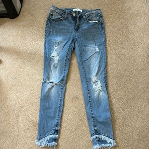 Distressed jeans